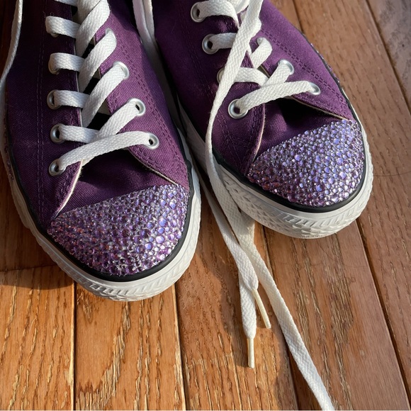 Custom Purple Rhinestone Converse - Picture 8 of 8